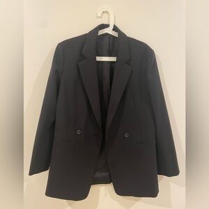 COS black wool blazer jacket size 2